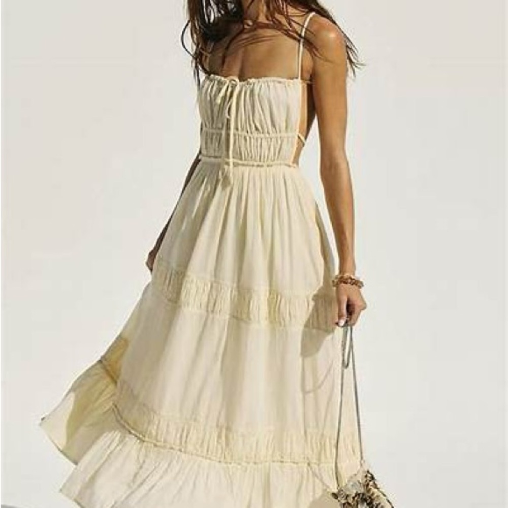 Free People Taking Sides Maxi Dress in Lilac